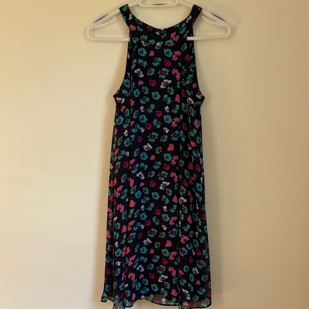 Betsey Johnson Floral Midi Dress - Blues and pinks.  New no tags Full lining